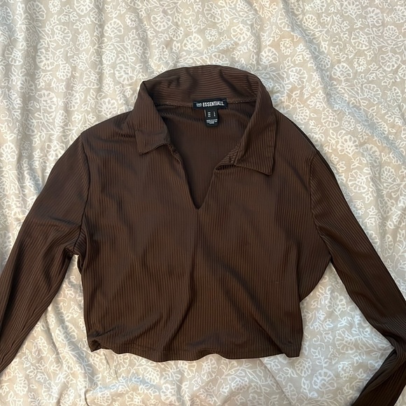 Collared crop top - Picture 1 of 2